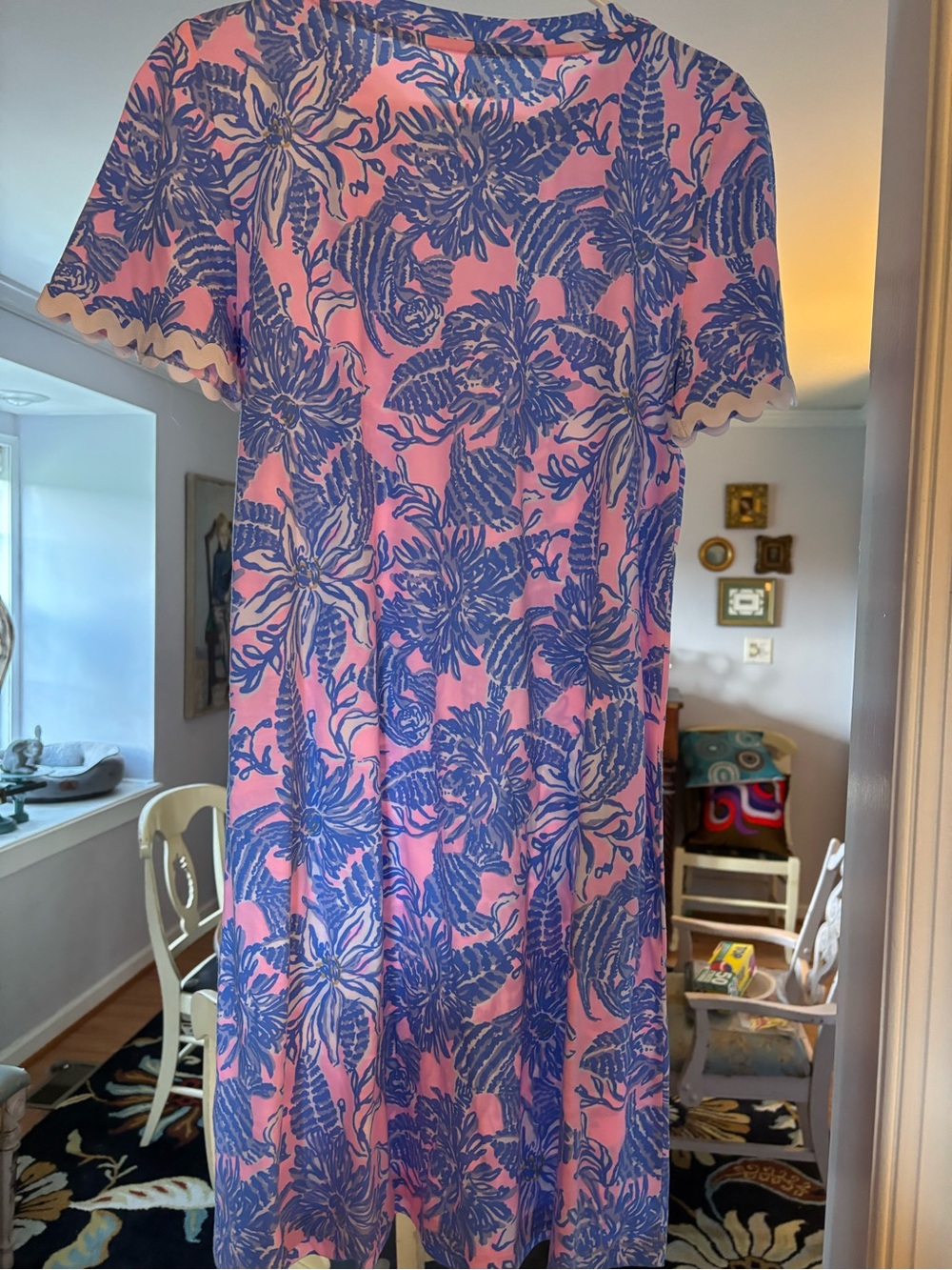 NWT Lilly Pulitzer Cody Dress - Size M - Retail $108 Cute Rickrack Sleeves - Picture 3 of 5